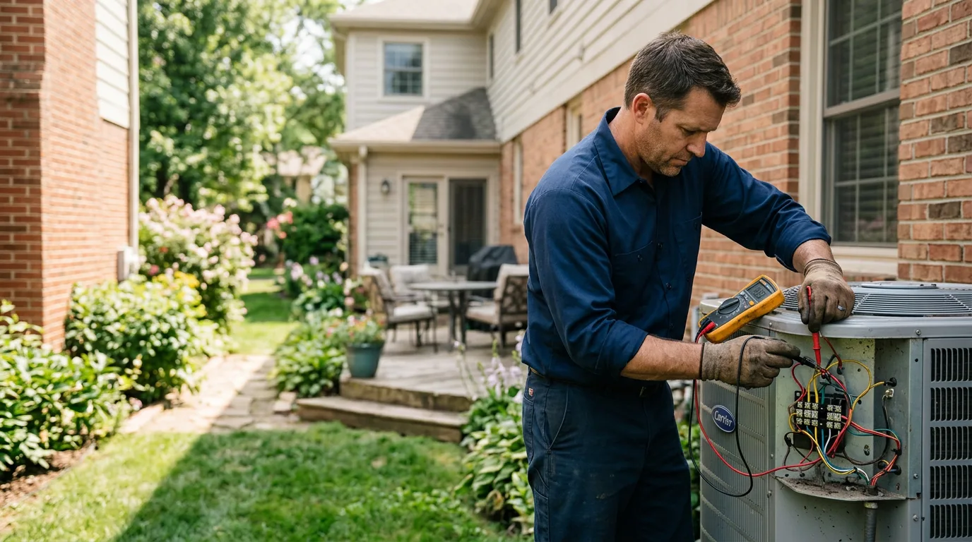 HVAC technician working near Monmouth Junction, NJ